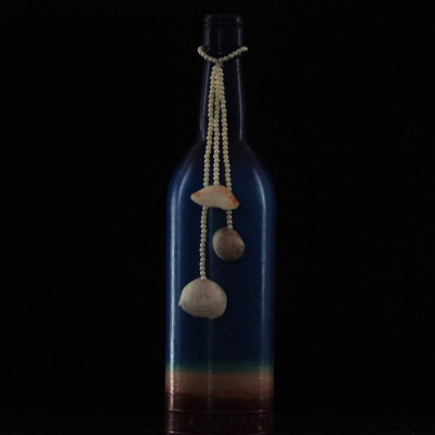 Real shell accents with decorative bead strings