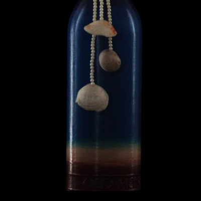 Real shell accents with decorative bead strings