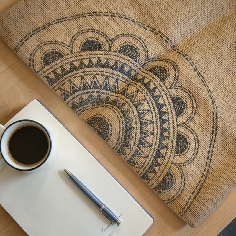 Eco-Friendly Jute Laptop Bag with Zipper Pocket | Lightweight & Durable