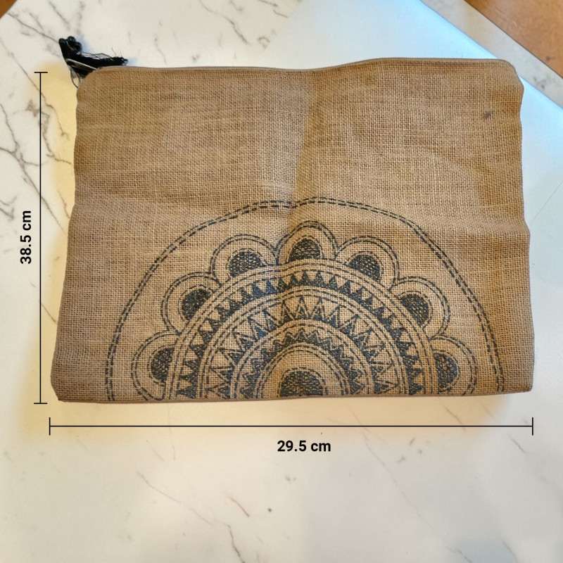 Eco-Friendly Jute Laptop Bag with Zipper Pocket | Lightweight & Durable