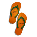 Keep Going Flip-Flop MDF Fridge Magnet
