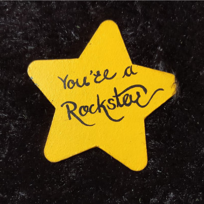 You’re a Rockstar – Hand-Painted MDF Star Fridge Magnet