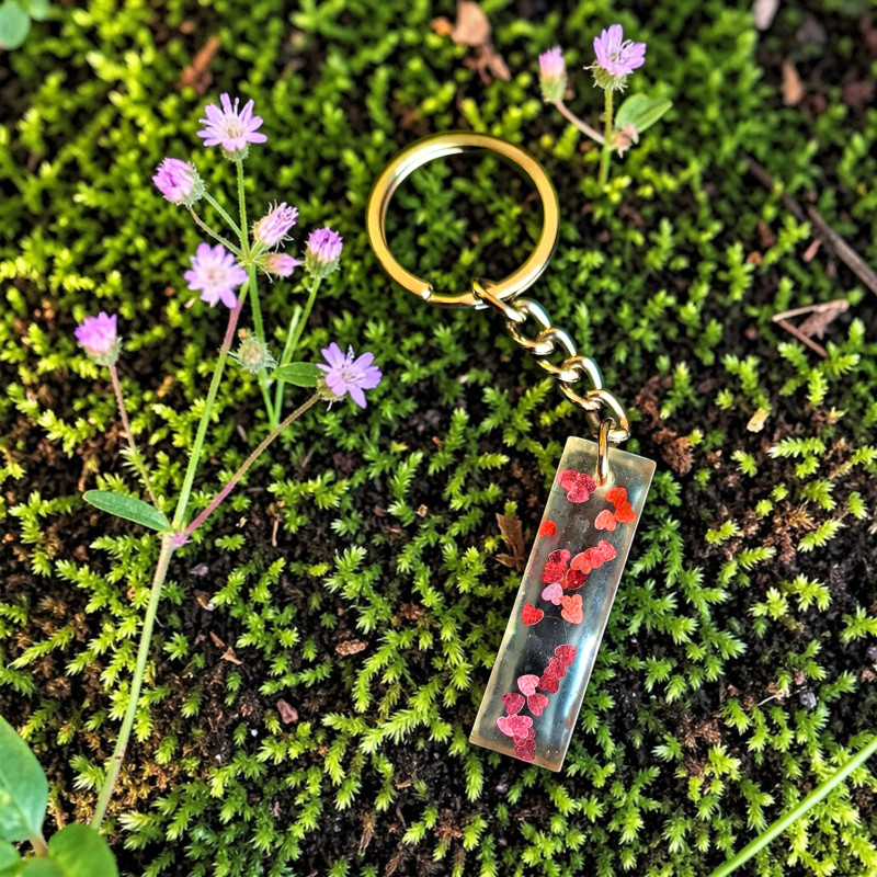 Handmade Alphabet I Resin Keychain