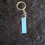 Handmade Resin Keychain Letter I | Sky blue Matte Initial Gift