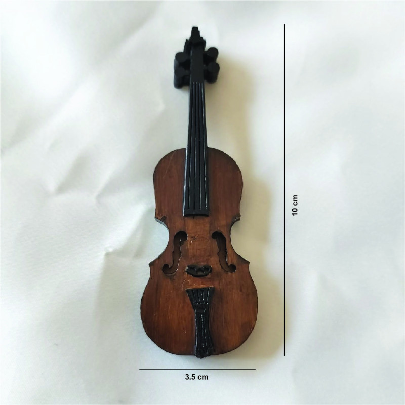 Classic Violin Wooden Fridge Magnet – Artistic Music Decor